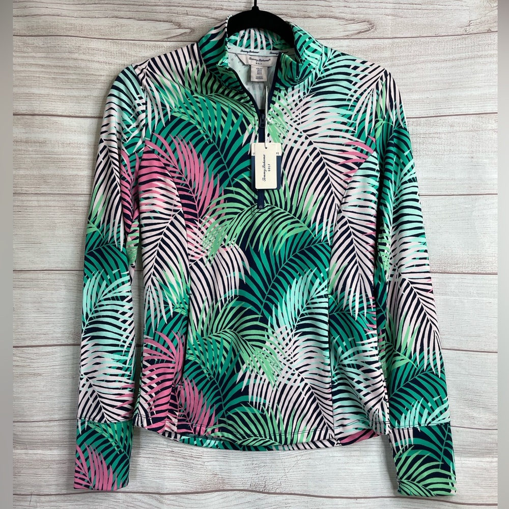 Tommy Bahama Golf Tropical Long Sleeve Size Small 1/4 ZIP New Athletic Outdoors - Picture 2 of 6